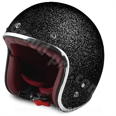 441955D CASCO JET (Top Quality Tripla Calotta) NOEND TRIBUTE GLITTER NERO  XL | eBay