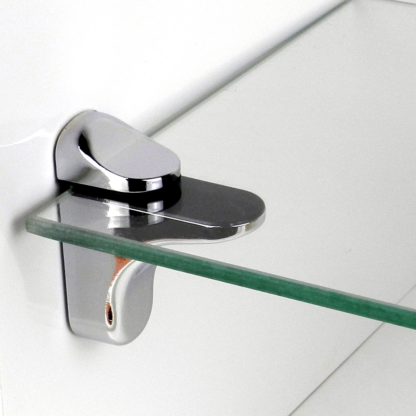 2x Pelican Support Shelf Brackets Adjustable Chrome Glass Clamps 525