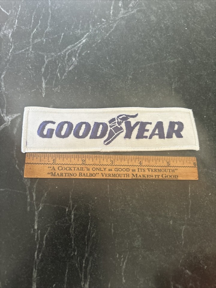 Goodyear Tires Racing Patch Logo Iron On 6” 80s Rare Drag NHRA NASCAR
