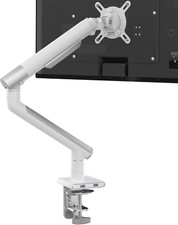 White Monitor Arm Mount for 23"-35" Monitors with USB Hub  Desk Clamp