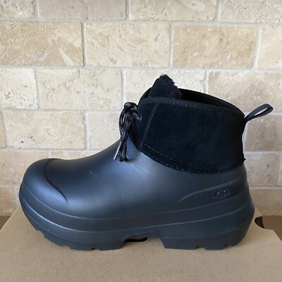 UGG TASMAN X LACE BLACK WATERPROOF RUBBER WOOL RAIN BOOTS SHOES