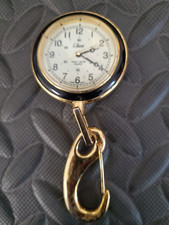 Collezio Keychain Gold Toned Pocket Watch Night Glow Quartz Repair or parts