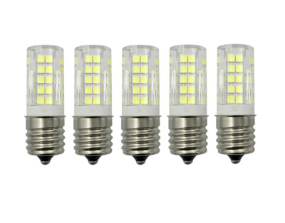 5pcs E17 Intermediate LED Light Bulb 64-2835 Ceramics Lamp 5W 110V 120V C9 Light