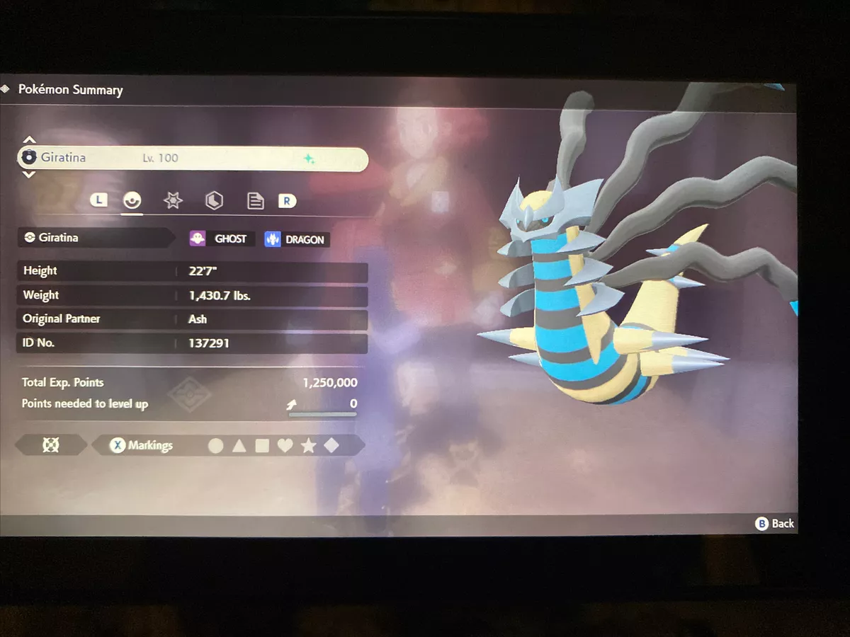 Pokemon Legends Arceus Shiny Giratina (Origin) Max Effort Fast Delivery