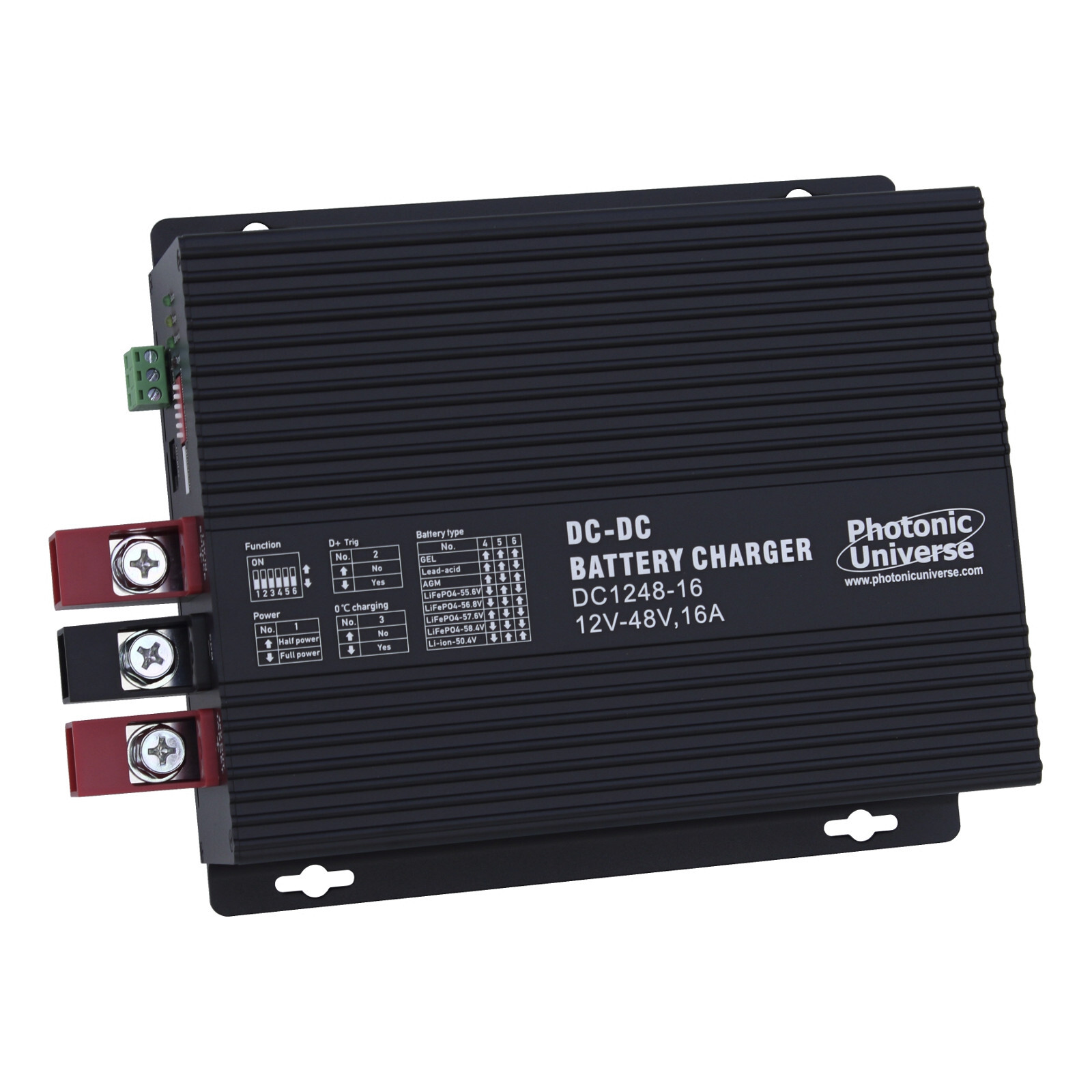 16A 12V DC to 48V DC Advanced Automatic Multi-Stage Battery-to-Battery Charger