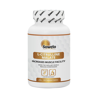 SOWELO L-CITRULLINE MALATE 1000mg TABS BOOSTS MUSCLEPUMP AND SEXUAL EFFICIENCY