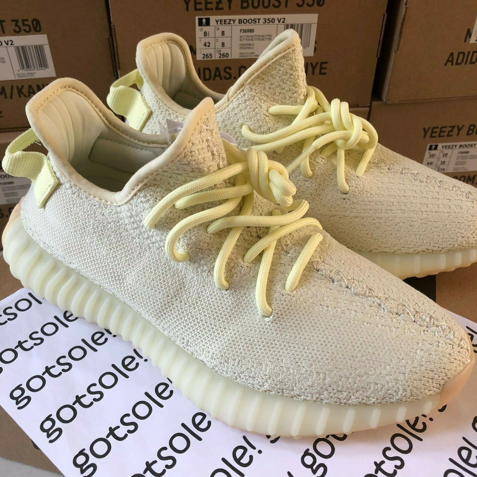 Adidas Yeezy Boost 350 V2 'Butter' F36980 Cream Size UK 7 8 8.5 9 10 | eBay