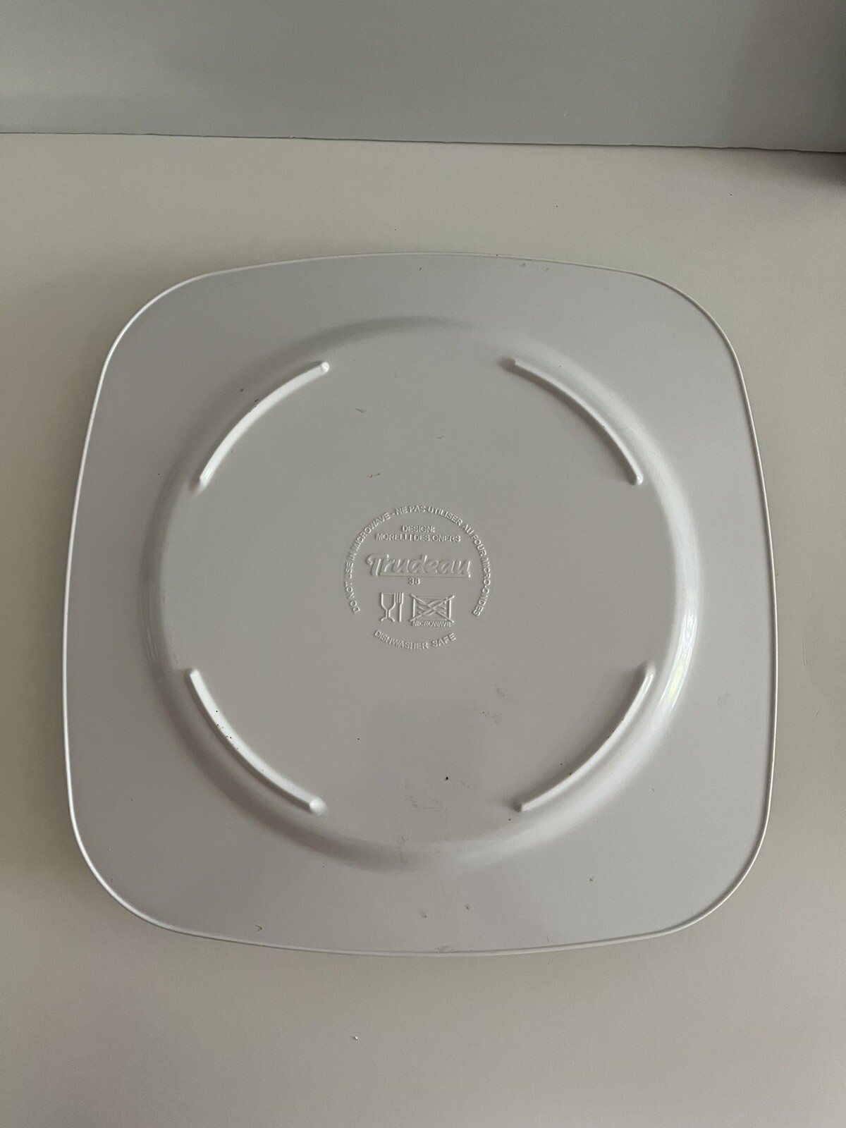 Trudeau Melamine 8 Pc. Dining Plate Set Lemon Design Yellow & Green