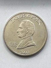 2000 Republic of Liberia $5 James K Polk Commemorative Issue Coin