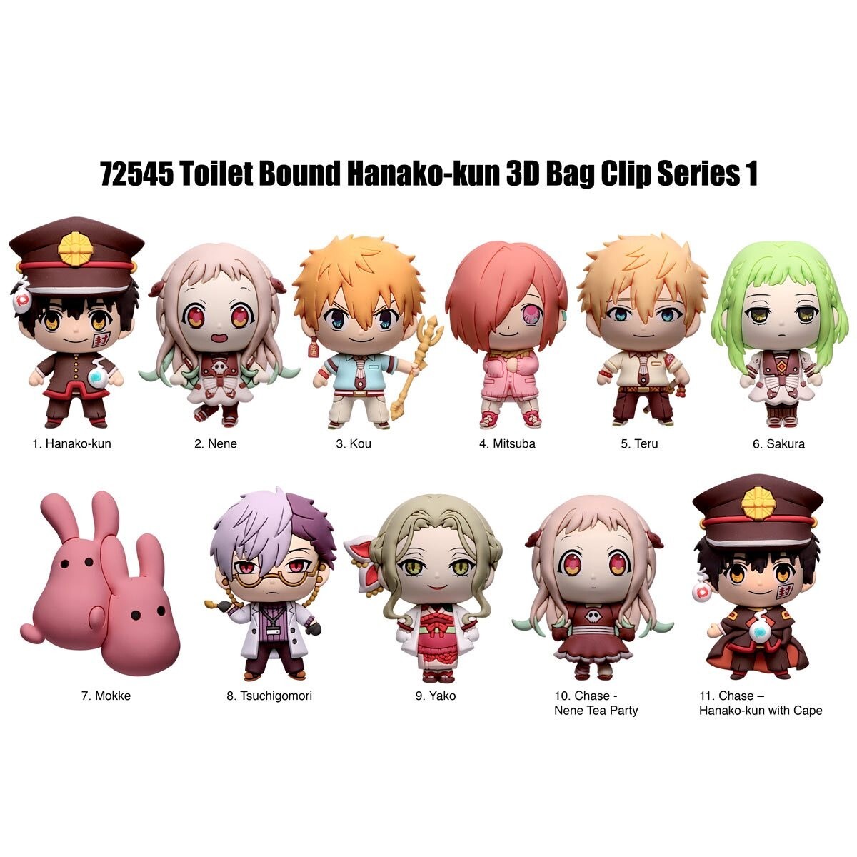 Toilet Bound NEW * Yako Clip * Blind Bag Hanako-Kun Monogram Key