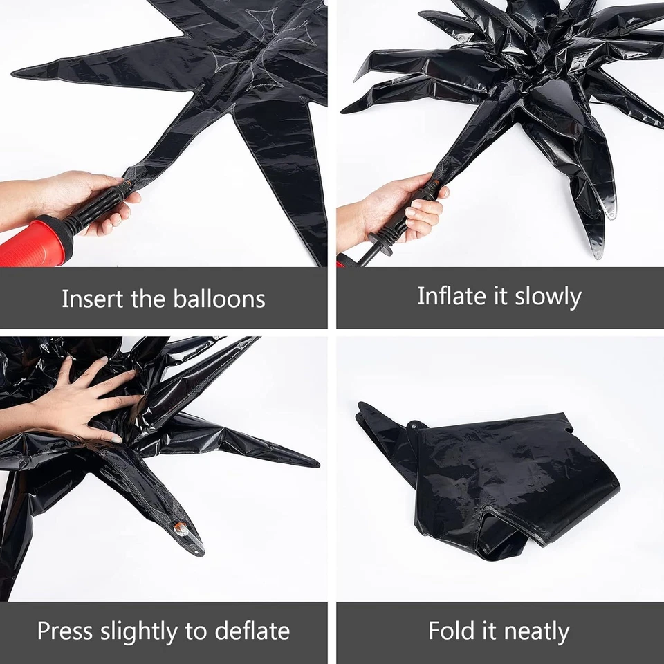 Globos de aluminio Star Burst Explosion GRANDES punta de cono pico CUMPLEAÑOS boda fiesta Foto 2 de 4