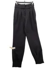Bar III Dress Pants Womens size0 Black Pleated Business Career Tapered  M247