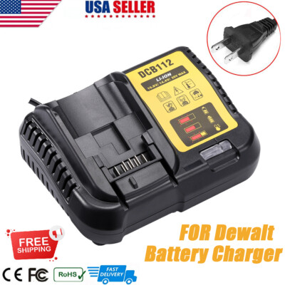 US Plug Battery Charger For Dewalt 12-20V Li-ion Batteries DCB120 DCB140 DCB112