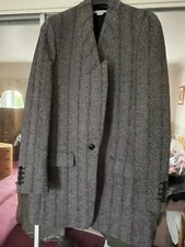 Stella Mccartney Black Tweed Short Coat Size Fr 42