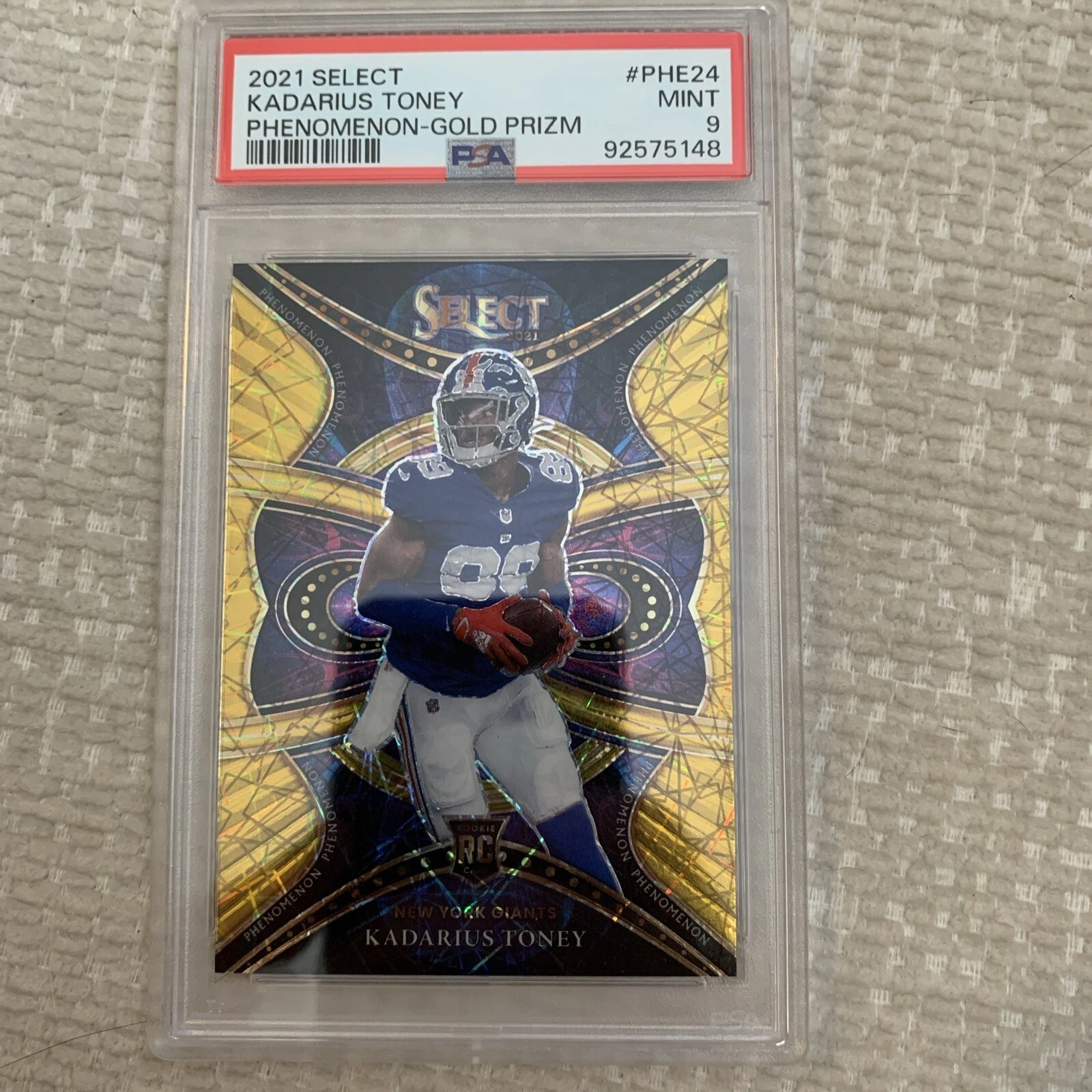 Kadarius Toney Panini Select Phenomenon #PHE24 Gold Prizm