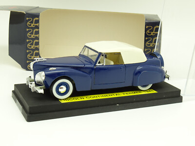 ミニカー RIO LINCOLN CONTINENTAL CABRIOLET 1941 Rio 1/43 - Lincoln Continental Cabriolet Geschlossen 1941 Blau | eBay