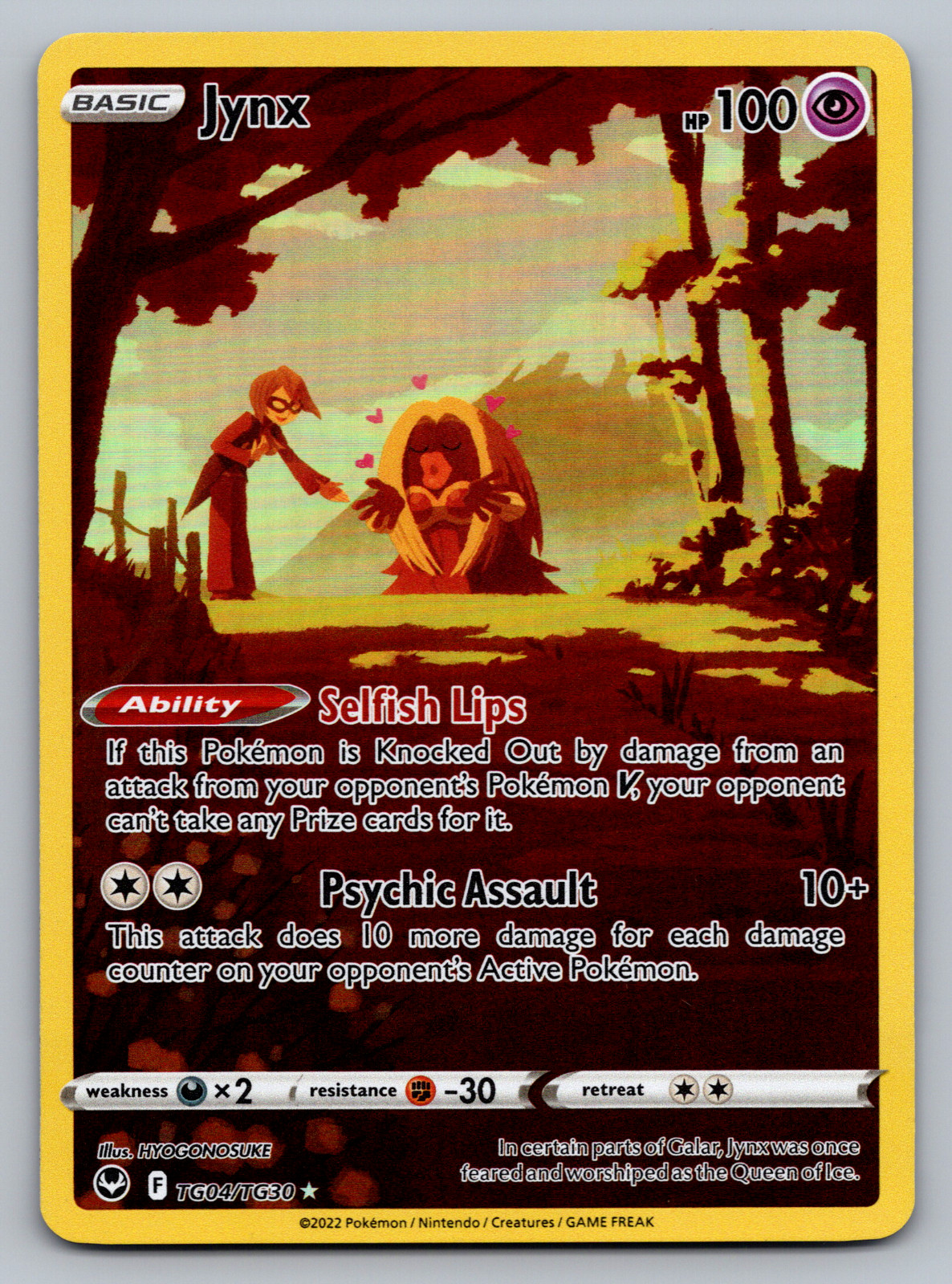 Jynx Pokemon Silver Tempest Trainer Gallery TG04/TG30 Character Rare NM