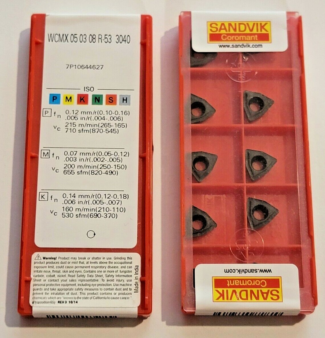 WCMX 05 03 08 R-53 3040 SANDVIK ** 10 INSERTS *** genuine | eBay
