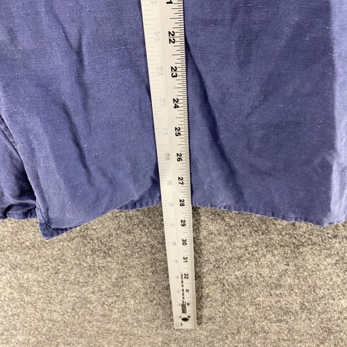Cypress Shirt Men XL Blue Button Up Collared Short Sleeve Linen Regular Fit - Picture 7 of 8