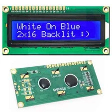 Lot of 2 1602 BLUE LCD 16x2 HD44780 Character Display Module For Arduino lcd1602
