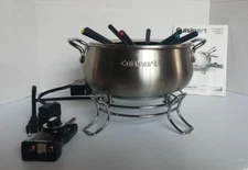 Cuisinart Electric Fondue Set Brushed Stainless 3 Qt. Model CFO-3SS Complete
