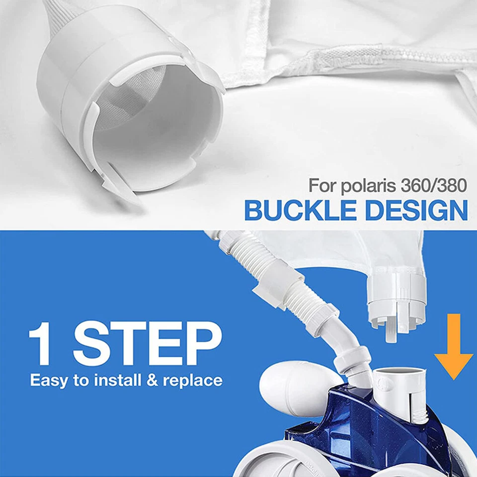 4 Pack Pool Cleaner Bags All Purpose Filter Bag Replacement for Polaris 360 380 - Image 4 of 4