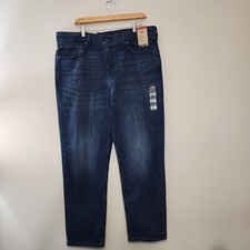 Levis 550 Relaxed Jeans Mens 38x32 Blue Denim Dark Wash Stretch New Nwt Straight