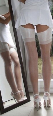 CERVIN Capri RHT stockings, white, Size 2, 15 denier