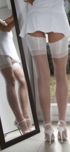 CERVIN Capri RHT stockings, white, Size 6, 15 denier