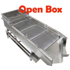 Open Box! 220V Linear Vibrating Screen with 6mm and 3mm Round Hole Screen Mesh