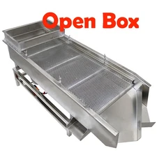 Open Box! 220V Linear Vibrating Screen with 6mm and 3mm Round Hole Screen Mesh