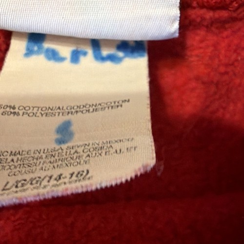 Vtg 90s Logo Athletic Kansas City Chiefs Sweatshirt Embroidered Red Sz L 14-16 - Afbeelding 4 van 13