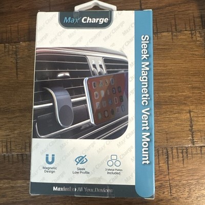 Max Charge Sleek Magnetic Car Auti Vent Mount for Phones NEW 