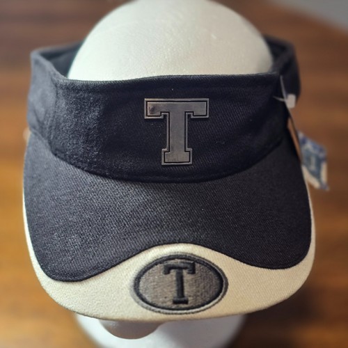 Black Golf Visor, Reflective T, Embroidered T, One size, DCI 750, Cotton - Afbeelding 1 van 6