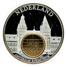 PAESI BASSI - L'ARGENTO D'EUROPA - RAME ARGENTATO E MONETA D'ORO A L'ORO FINE