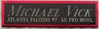 MICHAEL VICK FALCONS NAMEPLATE AUTOGRAPHED Signed HELMET-JERSEY-FOOTBALL-PHOTO