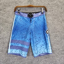 Hurley Shorts Boy's Size 25 Blue Phantom Swim Trunks Beach Bathing Suit