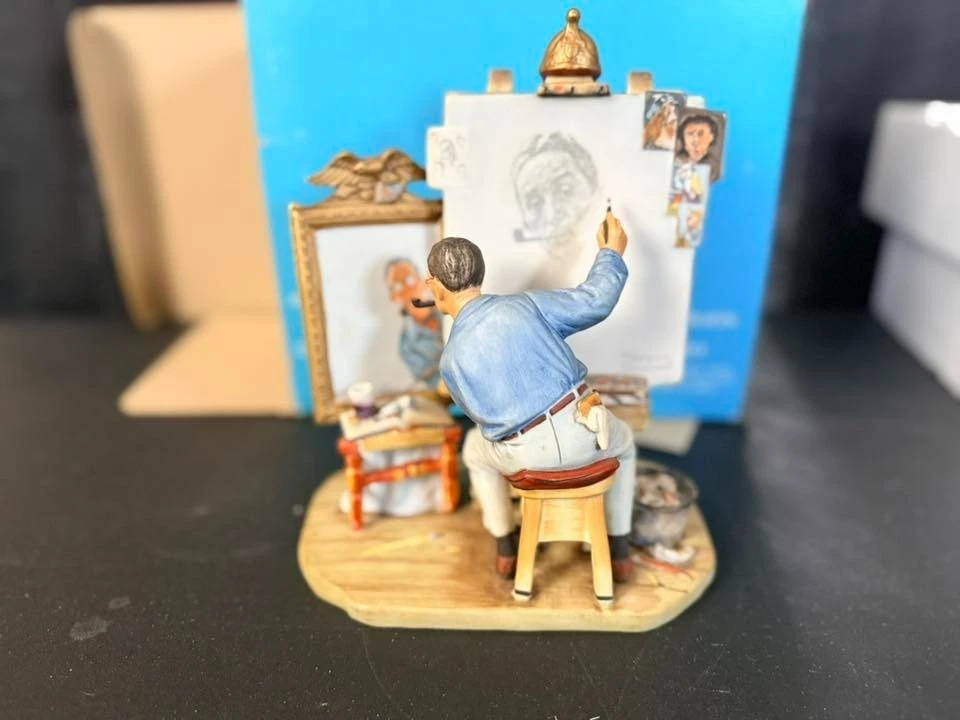 Norman Rockwell Self Portrait In Norman Rockwell Figurines for