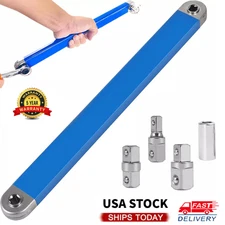 Offset Extension Wrench Set Ratchet Spanner Wrench with 4 Extender Adapter New