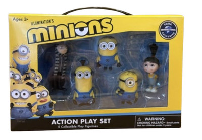 Universal Studios Minions Despicable Me 5-Figure Action Play Set Toy New Sealed