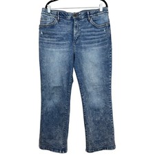 Wit Wisdom Jeans Sz 16 Blue Stretch Straight Leg Denim Scandi Girl Minimalist