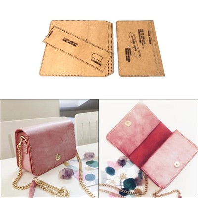 DIY Kraft Paper Template Fashion Messenger Bag Leather Craft Pattern DIY...