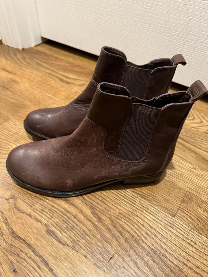 NUEVO CON ETIQUETAS SHELLEYS LONDON Botas de Tobillo de Cuero Marrón Talla 8 Foto 3 de 4