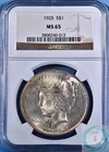1925 Peace Dollar NGC MS 65 - Impeccable Gem Specimen!