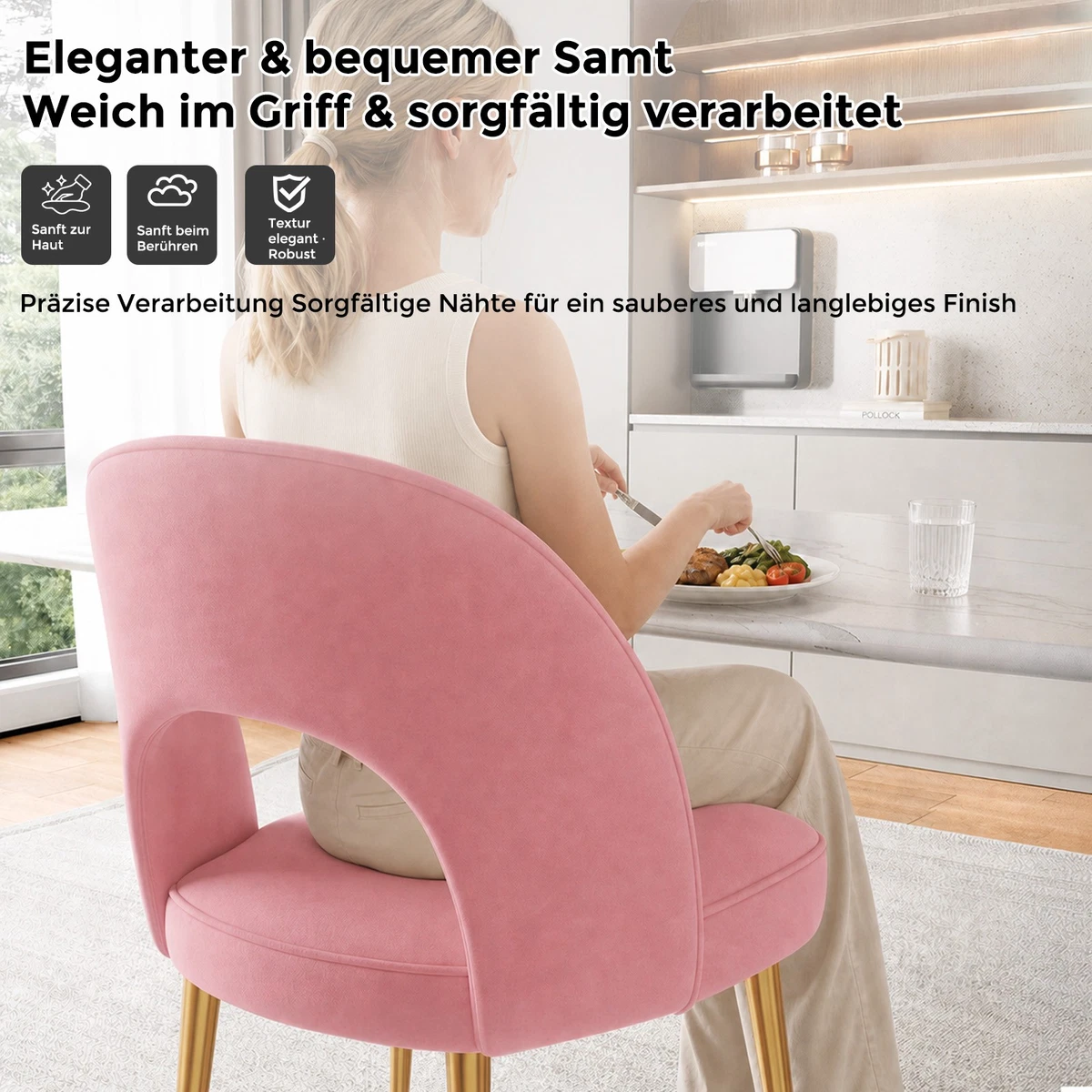 4x Stühle Esszimmer Esszimmerstühle Küchenstühle Polsterstuhl Wohnzimmerstühle