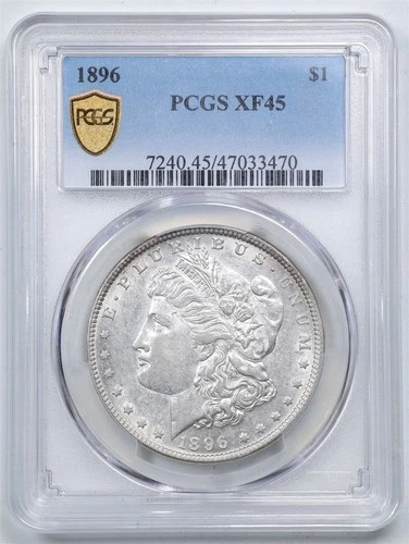 1896 $1 Morgan Silver Dollar XF45 PCGS 47033470