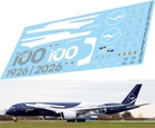 1/144 Decals for Airbus A350-900 Lufthansa 100 Years Livery Decal TBD1166