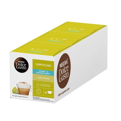 NESCAFE? DOLCE GUSTO Cappuccino Skinny & Ungesüßte Kaffeepads (16 Portionen)