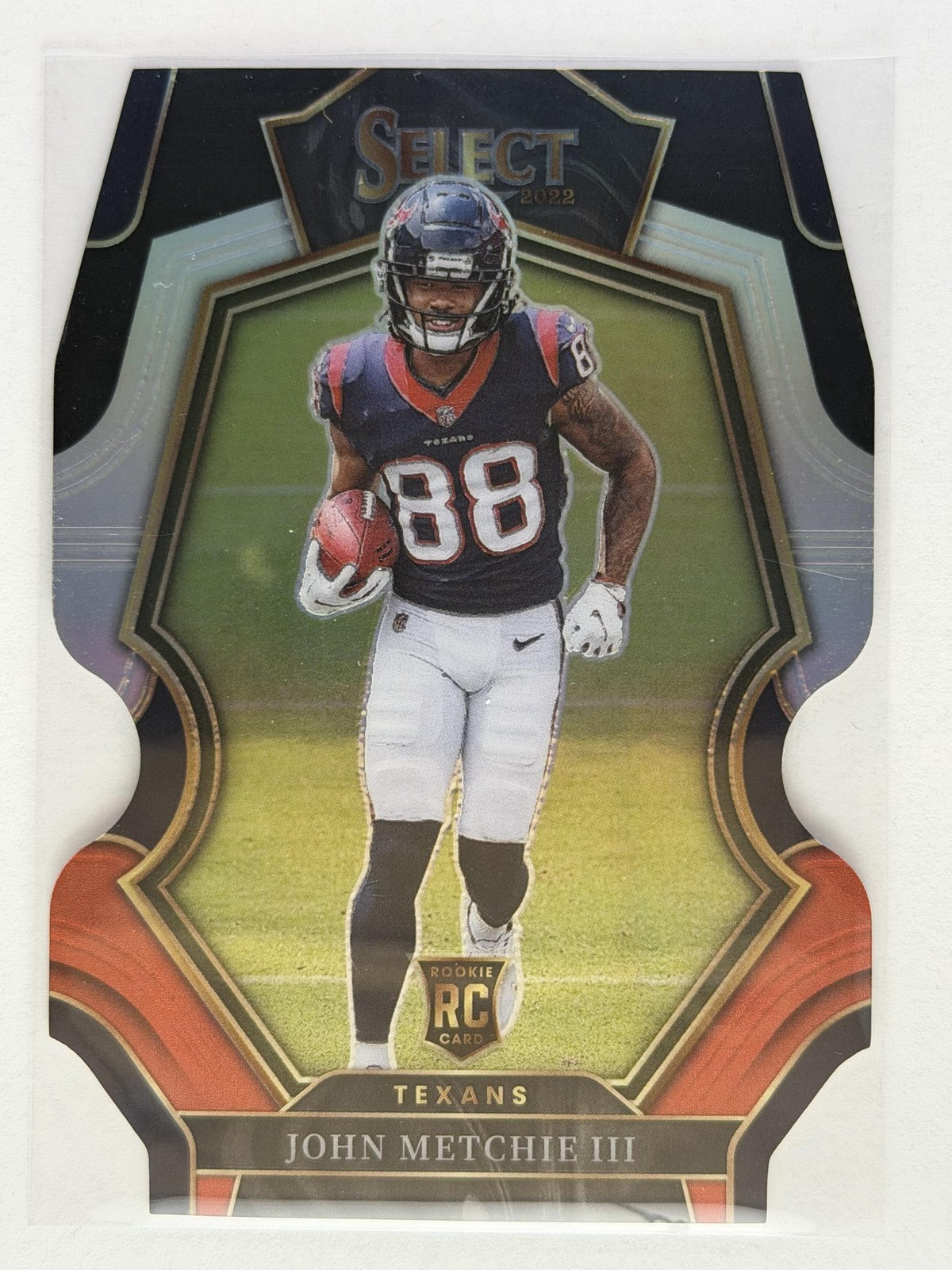 2022 Panini Select Black Red Prizm Die Cut #141 John Metchie III Houston Texans