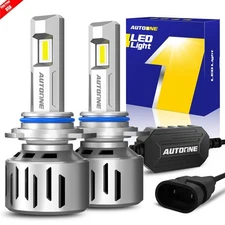 CANBUS AUTOONE 9012 LED Headlight Bulb Kit Hi/Low Beam Super Bright 6500K White